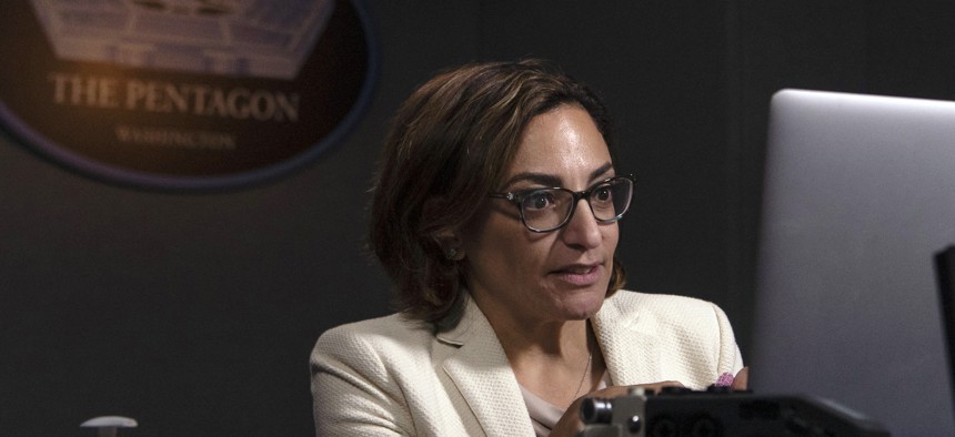 Katie Arrington speaks at a virtual event in December 2020