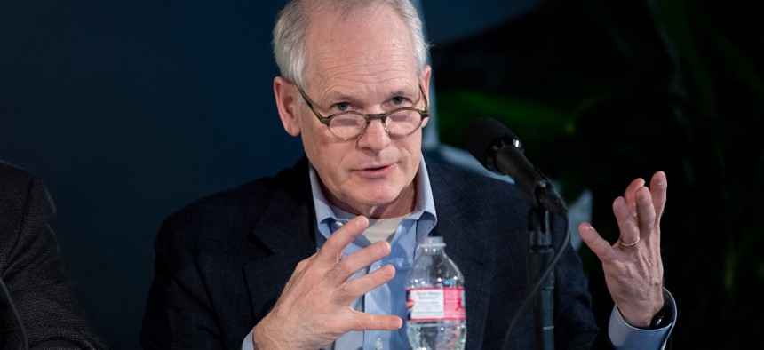 Kurt DelBene speaks at a March 2020 meeting of the Defense Innovation Board.