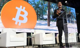 Miami Mayor Francis Suarez speaks on stage during the crypto-currency conference Bitcoin 2021 Convention at the Mana Convention Center in Miami, Florida, on June 4, 2021. 