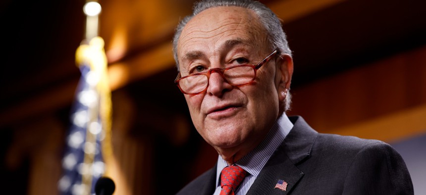 Sen. Chuck Schumer, D-N.Y., said there was progress in negotiations over the weekend. 