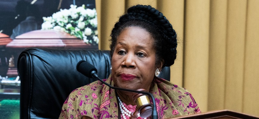 Rep. Sheila Jackson Lee presides over a committee hearing.